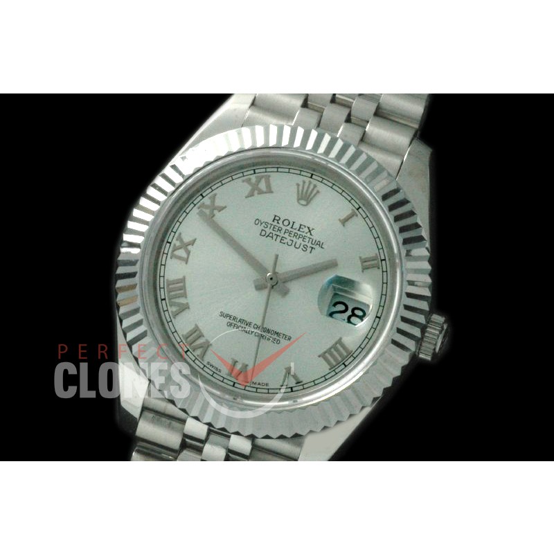 R41DJS-811 126334 SS/SS Fluted/Jubilee Silver White Roman SA 3235