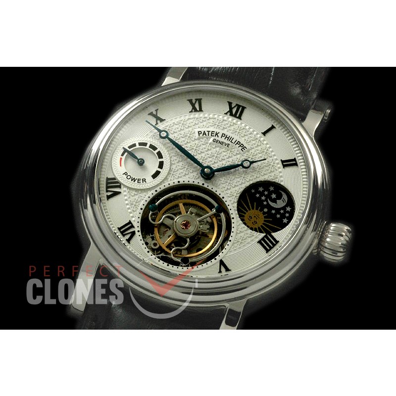 PP-CTM-101 Classic Tourbillon Moonphase/PR SS/LE White Flying Tourbillon 