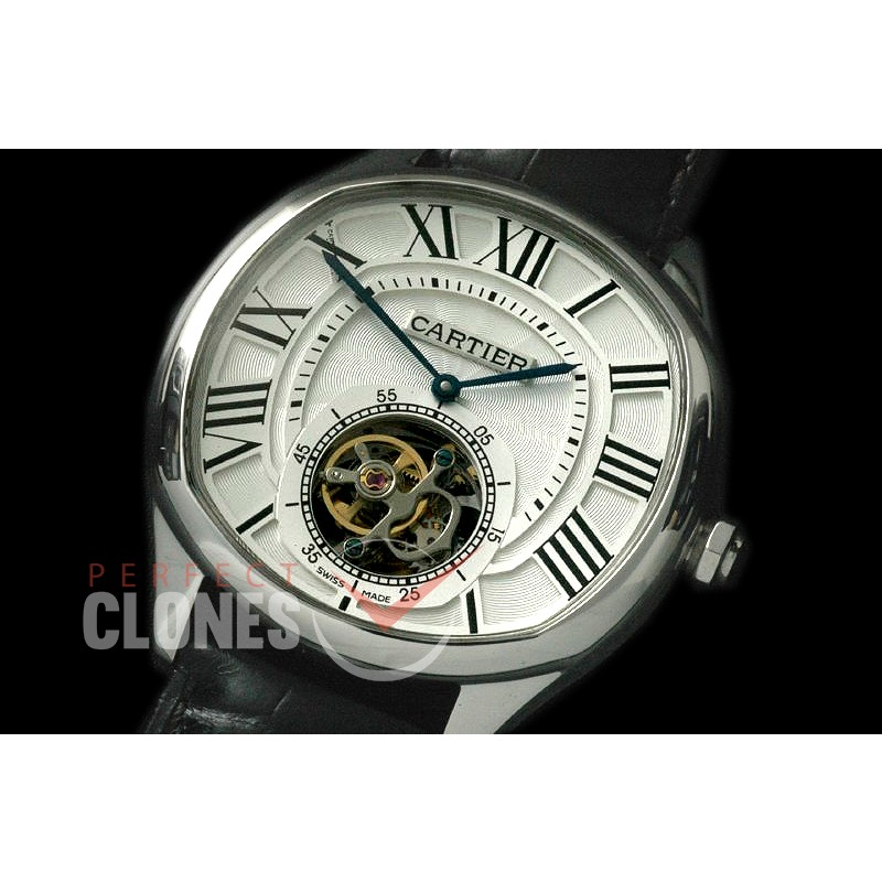 CARDR-1081 Drive de Cartier Tourbillon SS/LE White Flying Man Tourbillon
