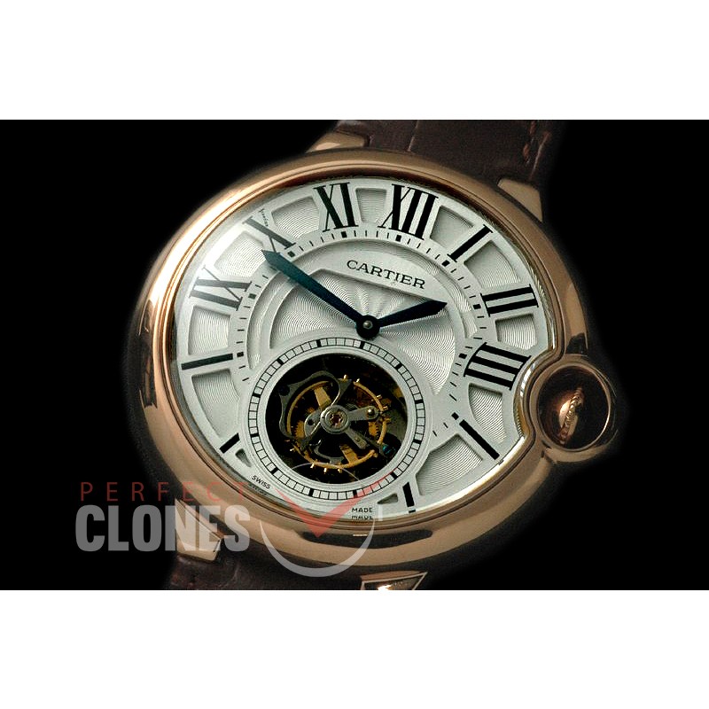 CARBA00026 Ballon De Cartier Tourbillon RG/LE White Flying Man Tourbilon
