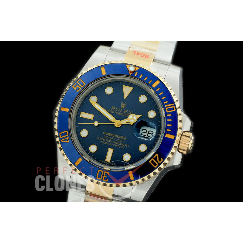 0 0 0 0 RLST00972A GMF 904L Steel Submariner 116613LB SS/YG Blue A-2824