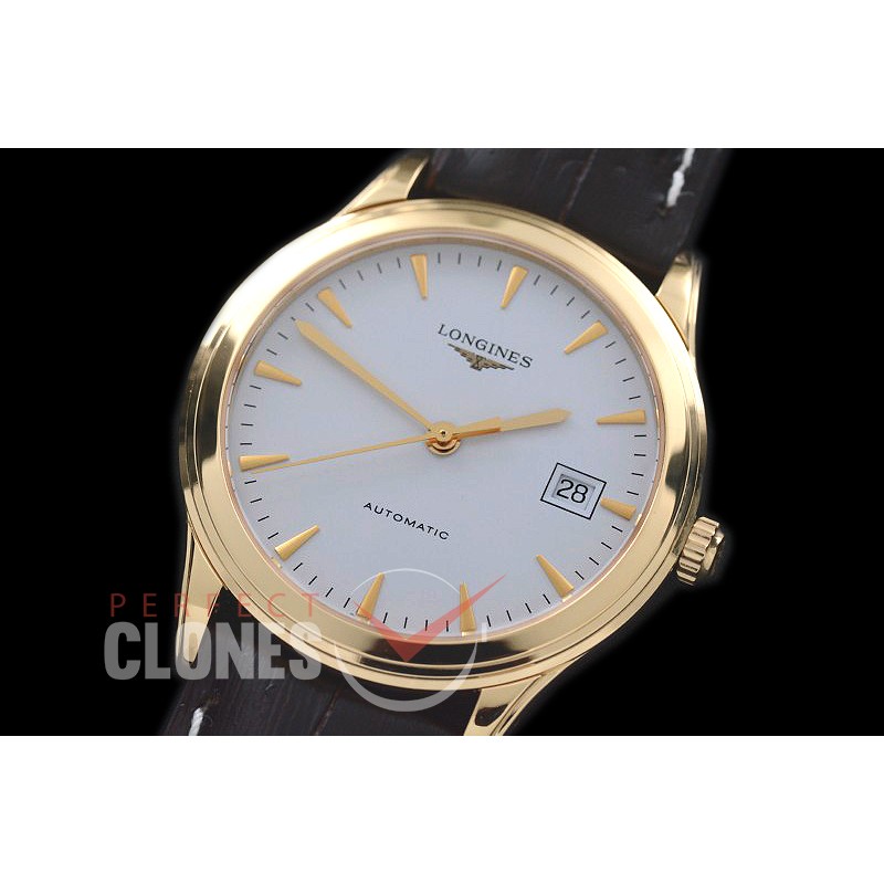 LG00151 Master Collection Automatic Date YG/LE White Sticks M-9015