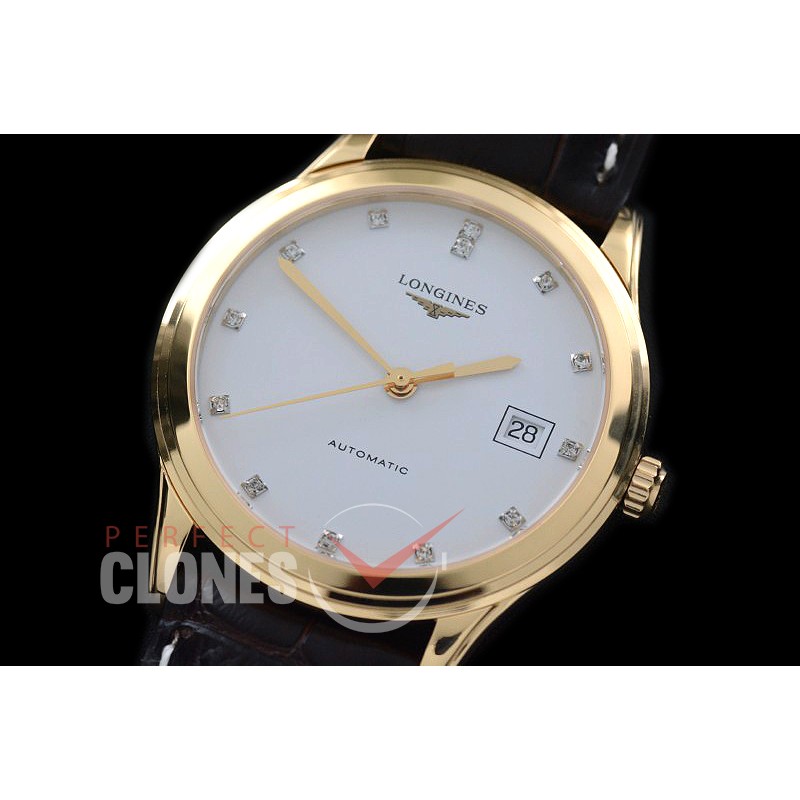 LG00154 Master Collection Automatic Date YG/LE White Diam M-9015