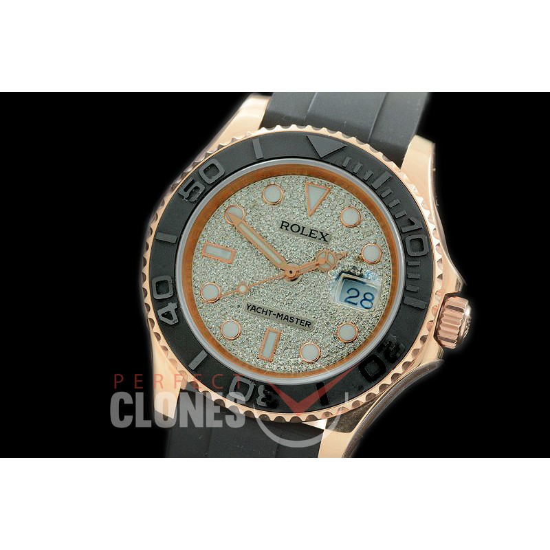RYMENR00026 KSF 116621 Yachtmaster Everose Men RG/RU Full Diamond Crested Dial A-2836