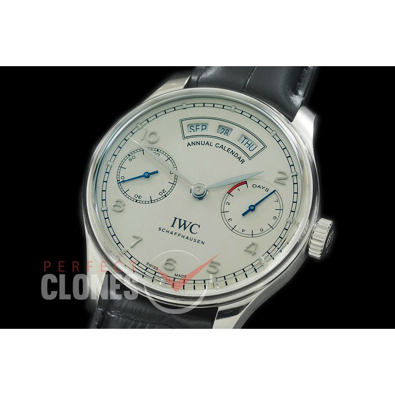0 0 IWP7D00021 XF Portugese 7 Days Annual Calender 5035 SS/LE White A-52850