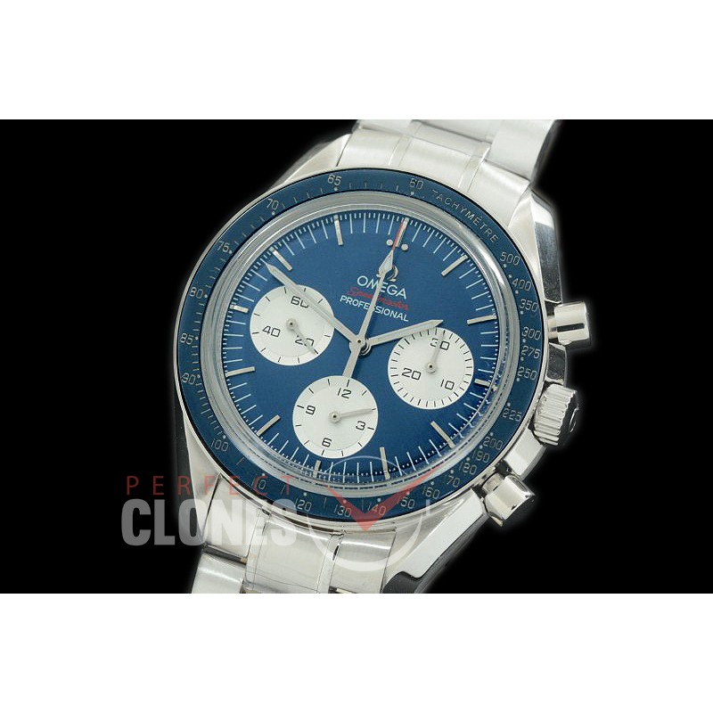0 0 0 OMSP00313 OMF Speedmaster Moon Watch SS/SS Blue Venus 75 H/W