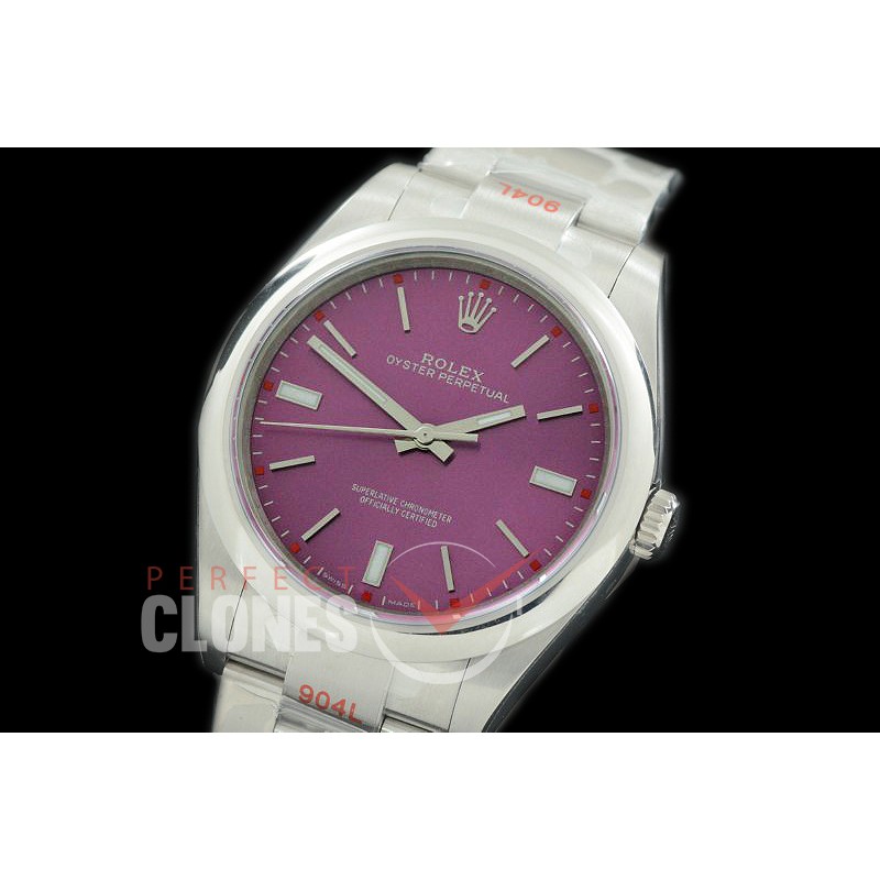 RLOY00133S GMF 904L Steel Osyter Perpetual 114300 SS/SS Red Wine SH 3132