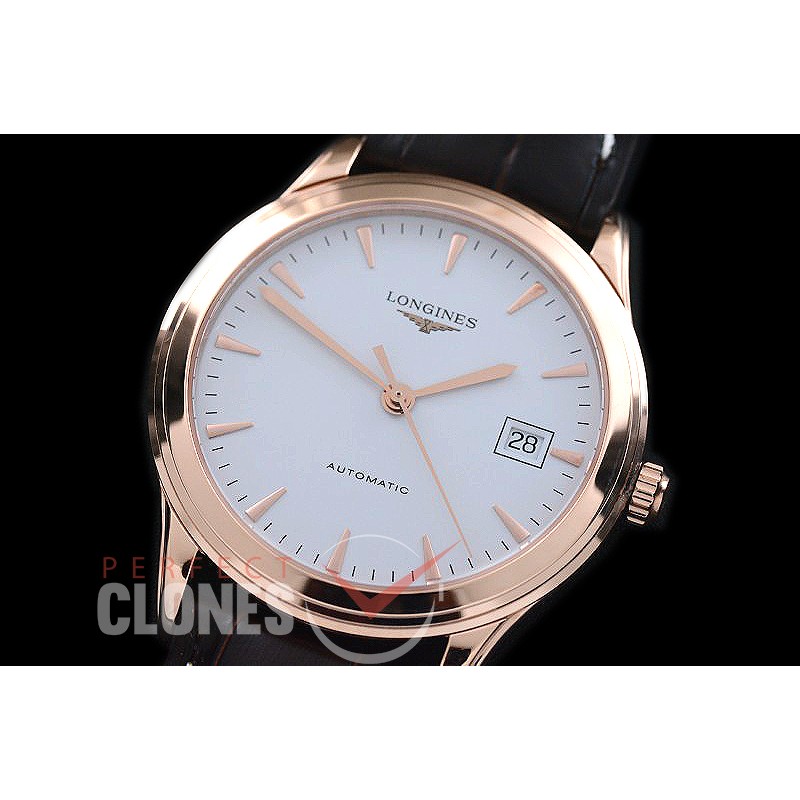 LG00161 Master Collection Automatic Date RG/LE White Sticks M-9015