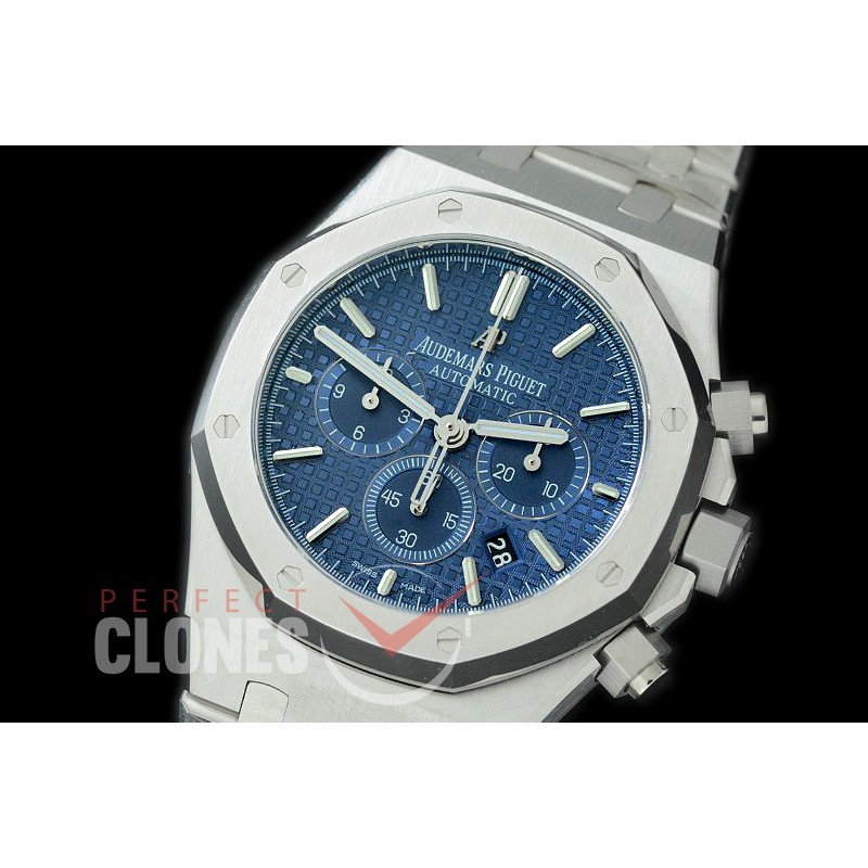 AP26331-107 OMF Royal Oak Chronograph SS/SS Blue A-7750 Mod 1-1 Thickness 