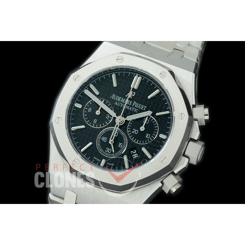AP26331-106 OMF Royal Oak Chronograph SS/SS Black A-7750 Mod 1-1 Thickness 
