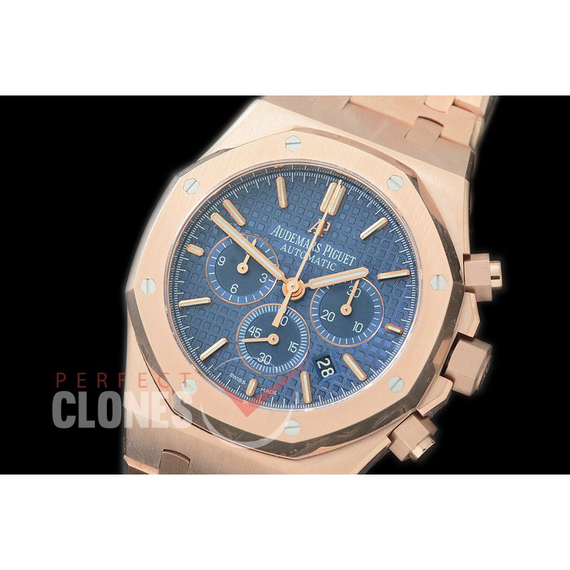 AP26331-117 OMF Royal Oak Chronograph RG/RG Blue A-7750 Mod 1-1 Thickness 
