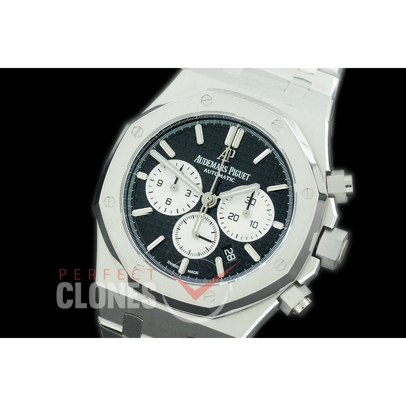 AP26331-101 OMF Royal Oak Chronograph SS/SS Black A-7750 Mod 1-1 Thickness 