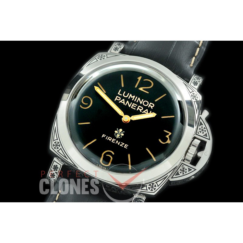 0 0 PN97201 Pam 972 Luminor 1950 Firenze 3 Days Acciaio SS/LE Black P-3000 Superclone 