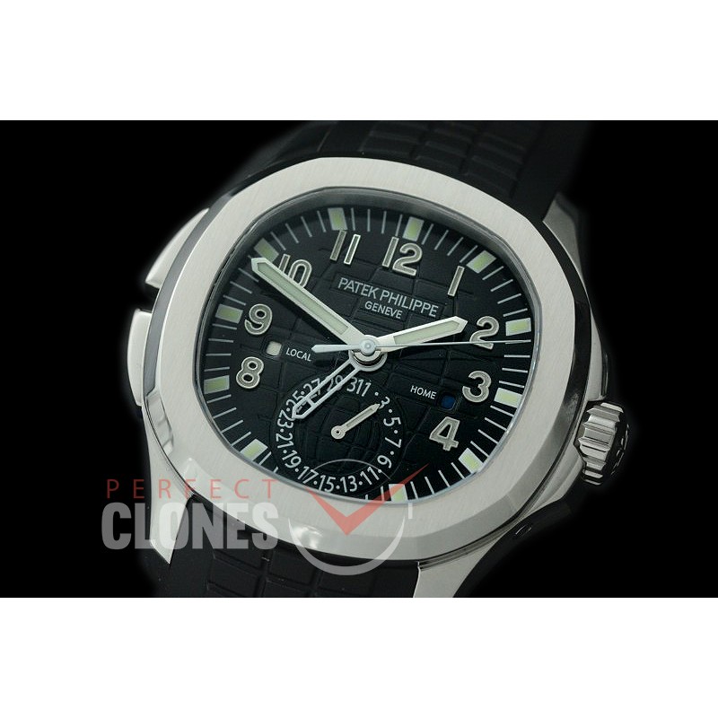 PPAQT-5164-101 GRF Aquanaut Travel Time 5164A SS/RU Black Asian Custom Calibre 324 S C FUS