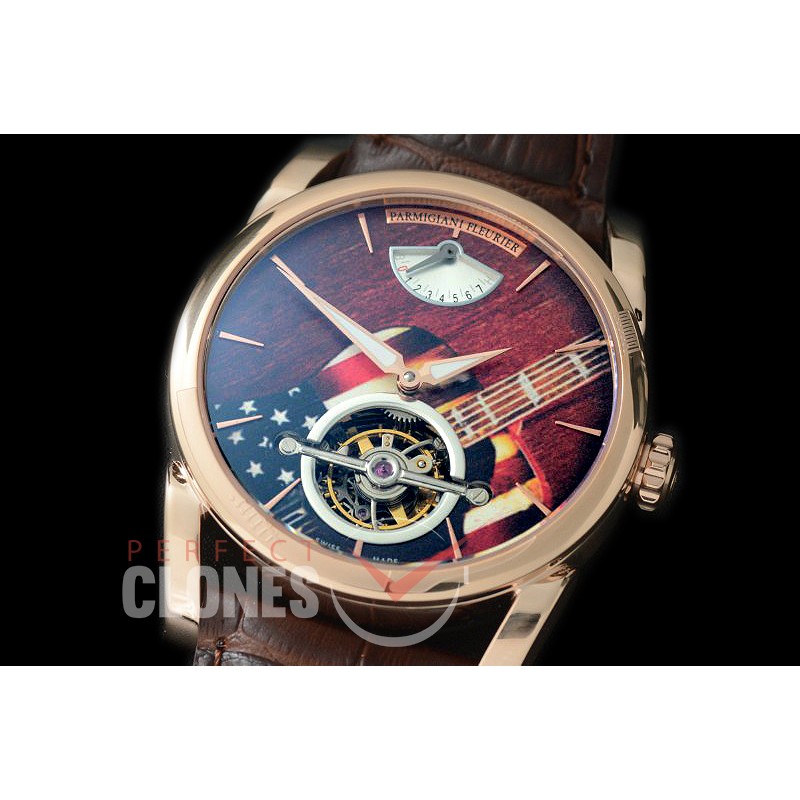 0 0 0 PG-TD-116 Tonda Reserve de Marche Tourbillon RG/LE Woodstock Graphic Cross Bridge Tourbillon H/W