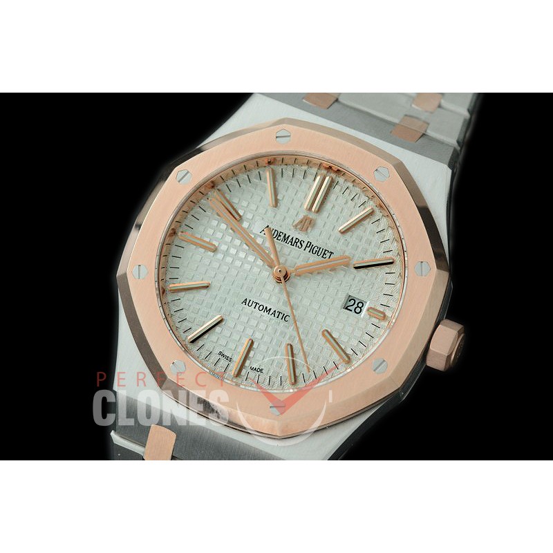0 0 0 AP15400-611 OMF AP15400 Royal Oak Automatic SS/RG White Miyota 9015 / 3120