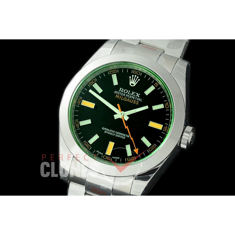 0 0 0 RLM00601 DJF Milgauss 904 Steel 116400GV SS/SS Black SA 3131