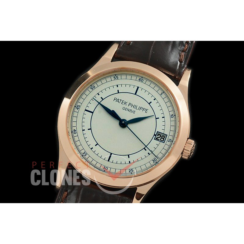 PP-5296-116 Calatrava 5296 RG/LE Grey/White Miyota 9015 Modified Calibre 324SC