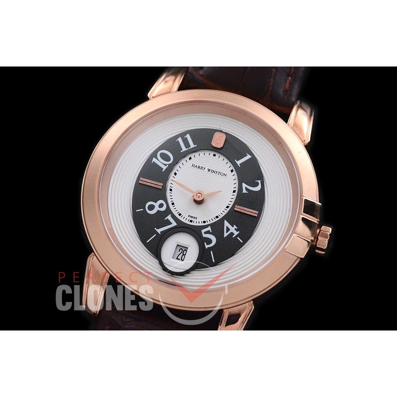 HW00113 Midnight Automatic RG/LE White/Black Jap Miyota 9015