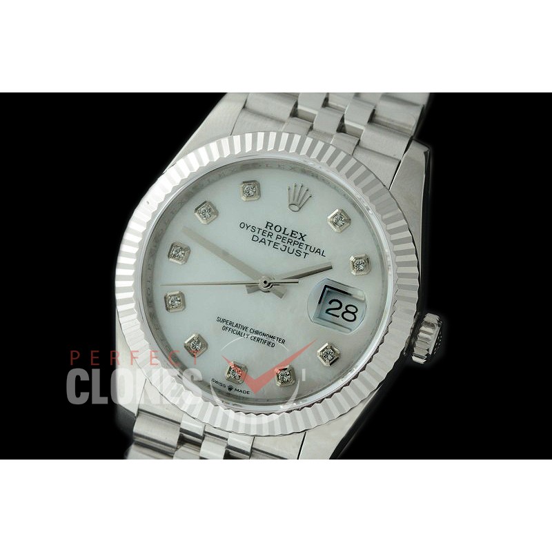 R36DJS-517 126234 SS/SS Fluted/Jubilee 2019 MOP White Diamonds A-2824