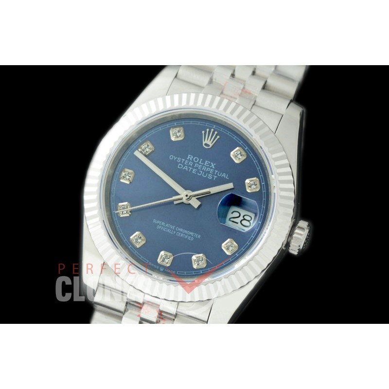 R36DJS-514 126234 SS/SS Fluted/Jubilee 2019 Blue Diamonds A-2824