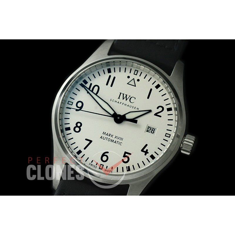 IWM18-001 M+F Mark XVIII Pilot Automatic IW327012 SS/LE White A-35111 