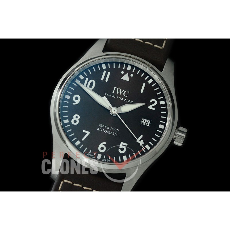 IWM18-004 M+F Mark XVIII Pilot Antoine De Saint Exupery Automatic IW327003 SS/LE Brown A-35111 