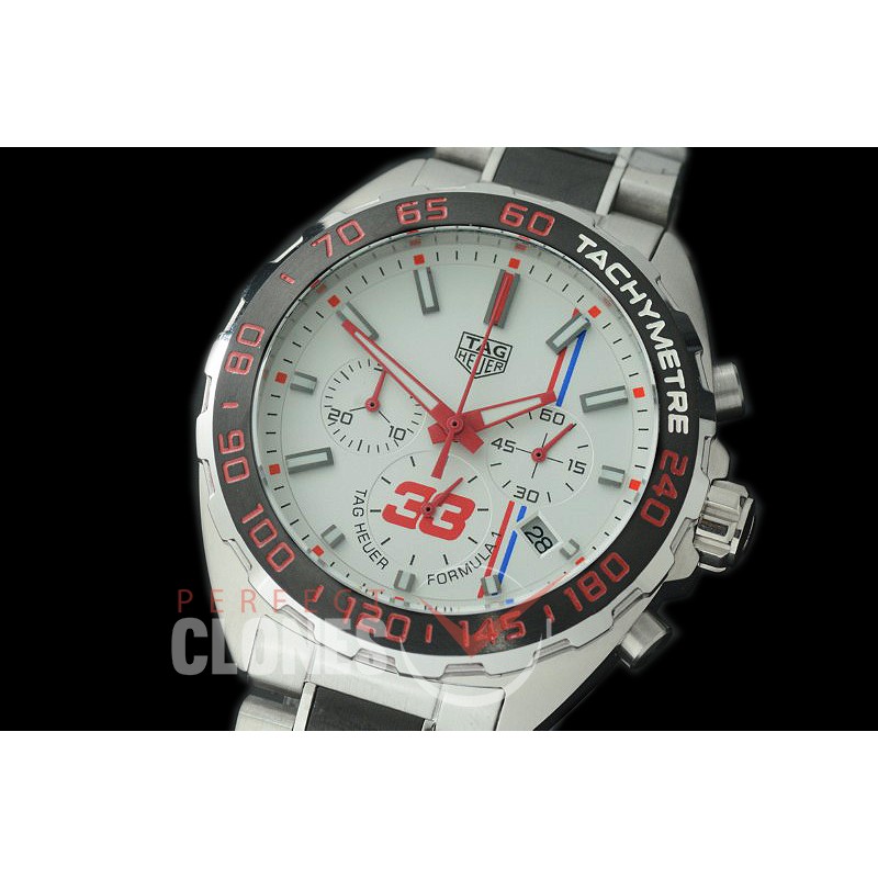 0 0 TGF1-MV33-101 Formula 1 Max Verstappen 33 Special Ed Chronograph SS/SS White OS 10 Qtz