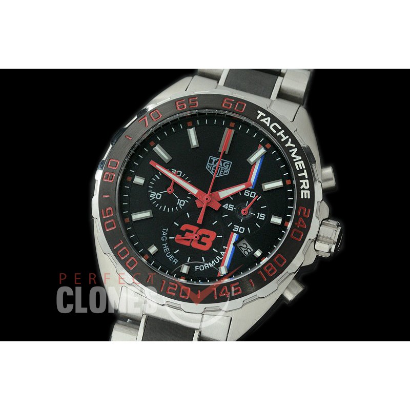0 0 TGF1-MV33-102 Formula 1 Max Verstappen 33 Special Ed Chronograph SS/SS Black OS 10 Qtz
