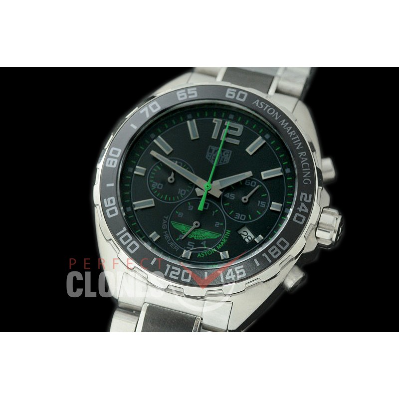 0 0 TGF1-AM-103A Formula 1 Aston Martin Special Ed Chronograph SS/SS Grey/Green OS 10 Qtz