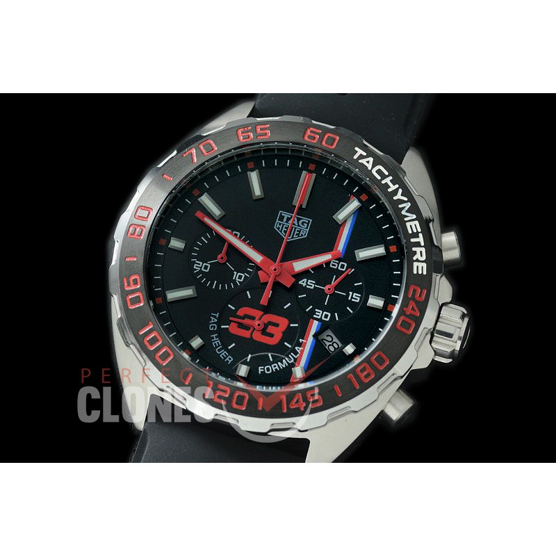 0 0 TGF1-MV33-101A Formula 1 Max Verstappen 33 Special Ed Chronograph SS/SS White OS 10 Qtz