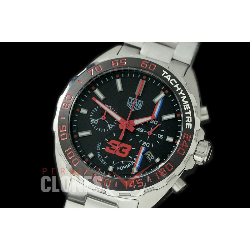0 0 TGF1-MV33-102A Formula 1 Max Verstappen 33 Special Ed Chronograph SS/SS Black OS 10 Qtz