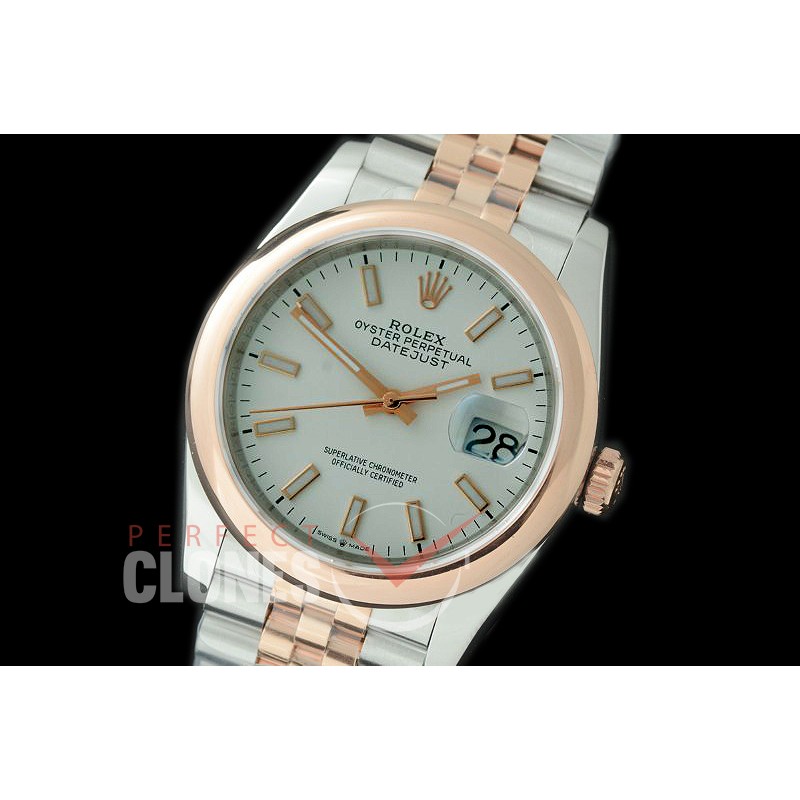 R36DJTR-501S BP Datejust 36 120231 SS/RG Smooth/Jubilee 2019 White Sticks A-2824