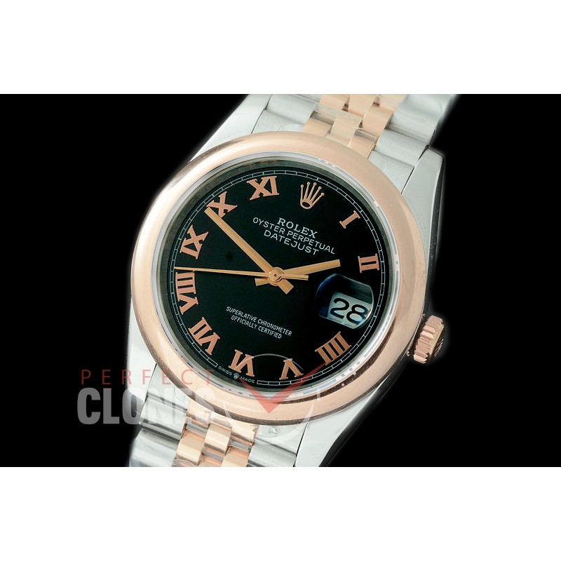 R36DJTR-522S BP Datejust 36 120231 SS/RG Smooth/Jubilee 2019 Black Roman A-2824