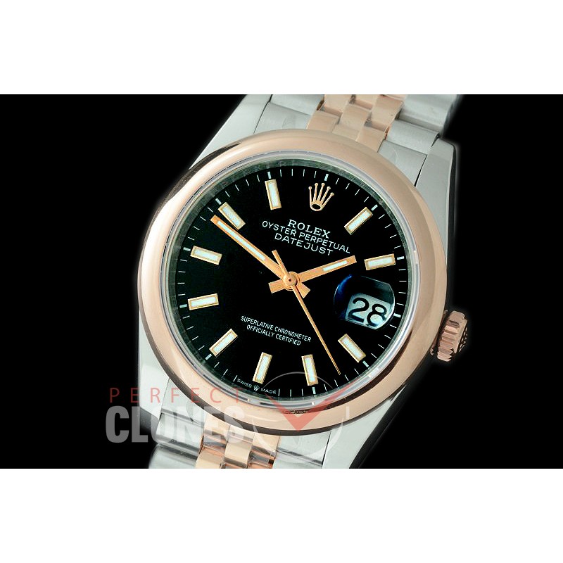 R36DJTR-502S BP Datejust 36 120231 SS/RG Smooth/Jubilee 2019 Black Sticks A-2824
