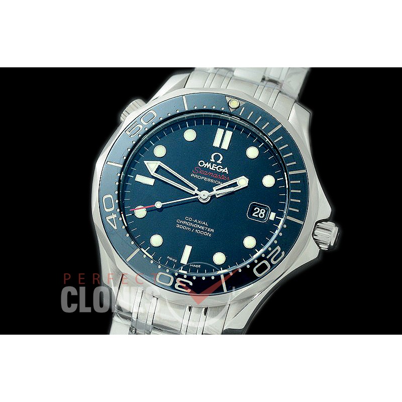0 OM300M-092S KMF Seamaster Diver 300M SS/SS Blue Asian 2824 Mod 2500