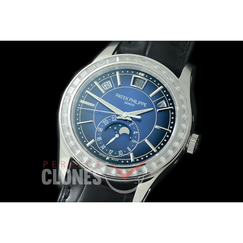 PP-5205-133D 5205 Annual Calendar / Moon Phase Complications SS/LE Blue Miyota 9100 Mod to Calibre 324 