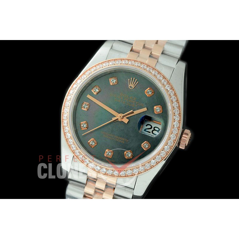 R36DJTR-518Y 126281RBR SS/RG Diamond/Jubilee 2019 MOP Black Diam A-2824
