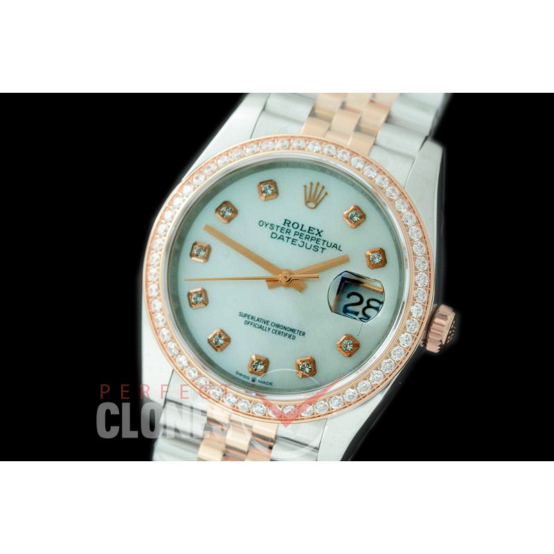 R36DJTR-517Y 126281RBR SS/RG Diamond/Jubilee 2019 MOP White Diam A-2824