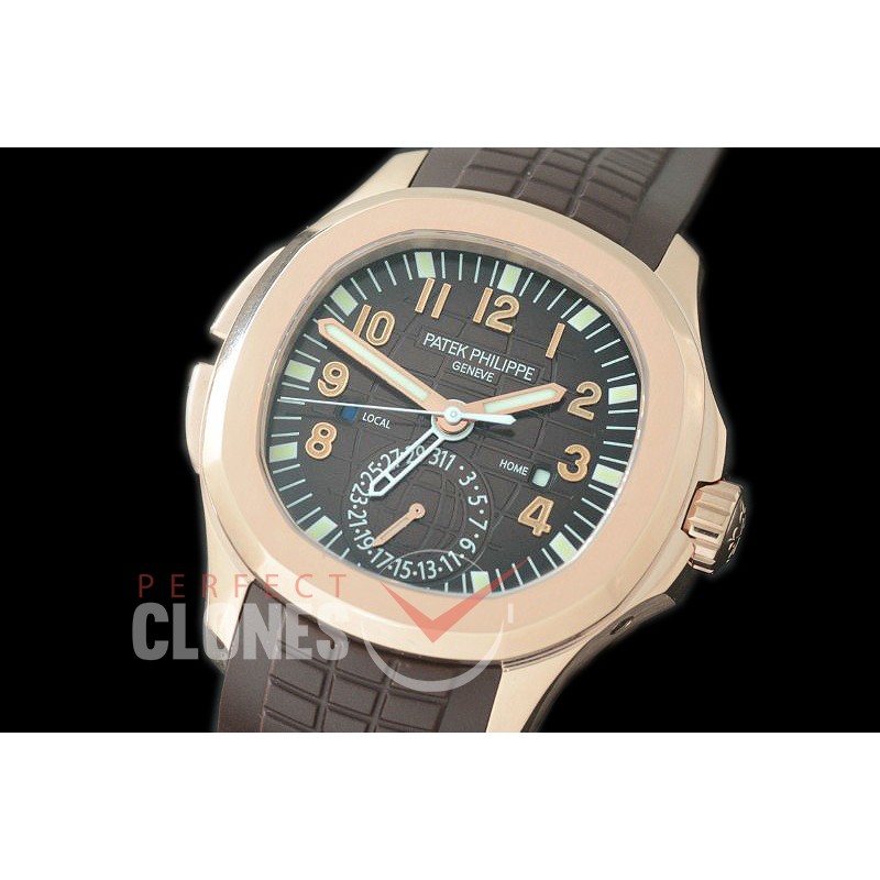 PPAQT-5164-108 GRF Aquanaut Travel Time 5164A RG/RU Brown Asian Custom Calibre 324 S C FUS