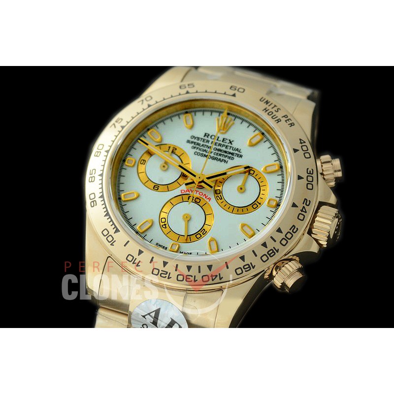 0 0 0 RLDF00901 ARF/JF Daytona 116508 YG/YG White SH-4130 / 904L Steel 