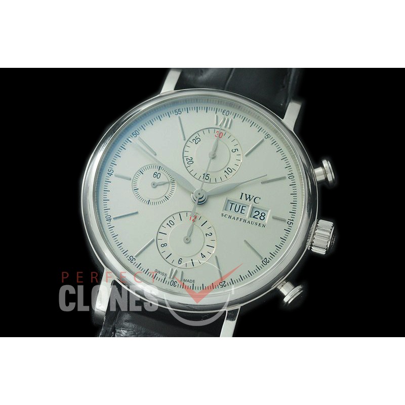 0 0 0 IWPT-101 IW391007 Portofino Chronograph Classic SS/LE White A-7750 
