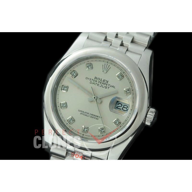 R36DJS-311S GMF 126234 SS/SS Smooth/Jubilee Silver Diam Asian 2824 904L Steel 