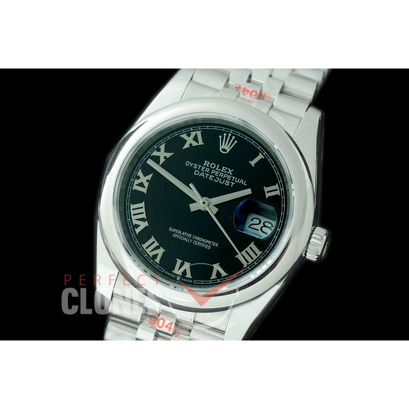 R36DJS-322S GMF 126234 SS/SS Smooth/Jubilee Black Roman Asian 2824 904L Steel 