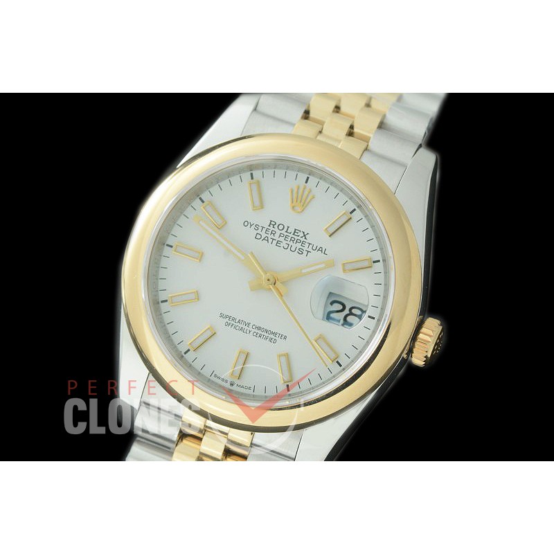 R36DJT-501S BP Datejust 36 126233 SS/YG Smooth/Jubilee 2019 White Sticks A-2824