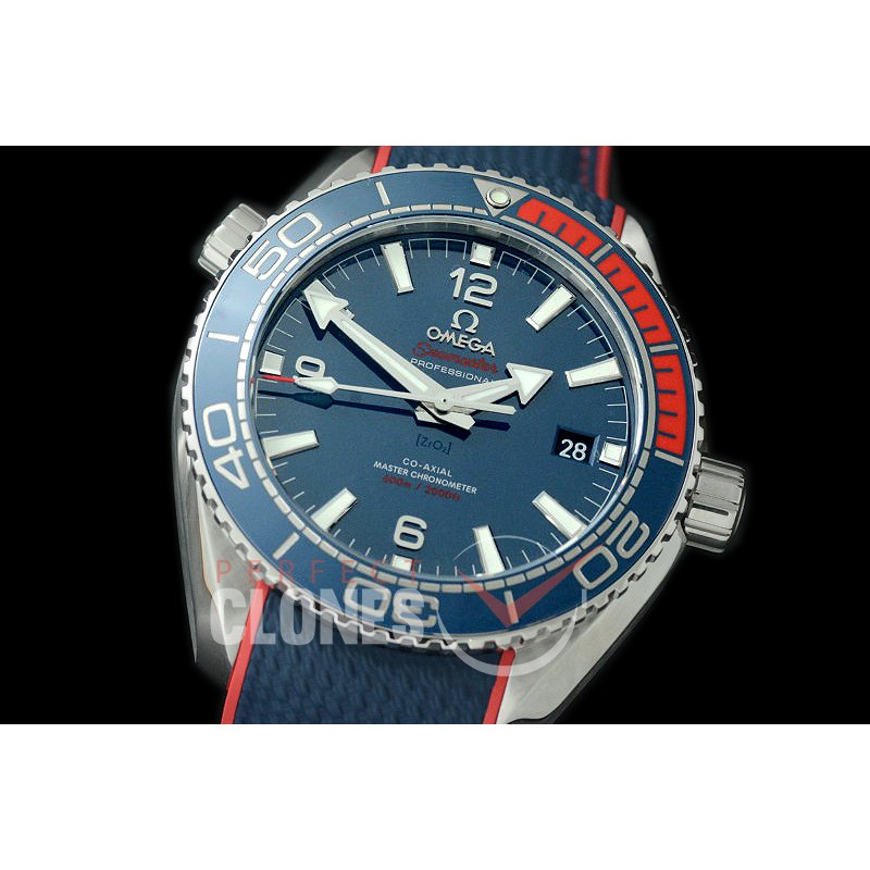0 OMCPO435-035R XF PyeongChong 2018 Winter Olympics Seamaster Planet Ocean 43.5mm Blue SS/RU VS 8900 Superclone 