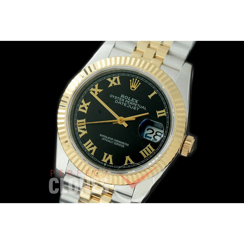 R36DJT-522F BP Datejust 36 126233 SS/YG Fluted/Jubilee 2019 Black Roman A-2824