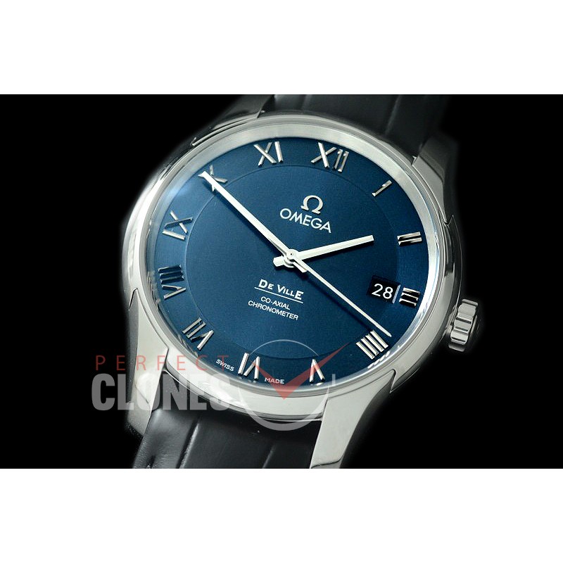 0 0 0 0 OMDEV-103 XF/VSF Deville Date Automtaic SS/LE Blue VS Cal 8500 Superclone 