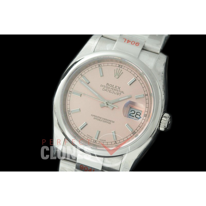 R36DJS-376S GMF 126234 SS/SS Smooth/Oyster Rose Sticks SA 3135 904L Steel 