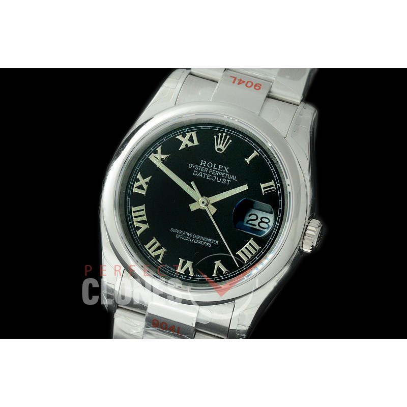 R36DJS-392S GMF 126234 SS/SS Smooth/Oyster Black Roman SA 3135 904L Steel 